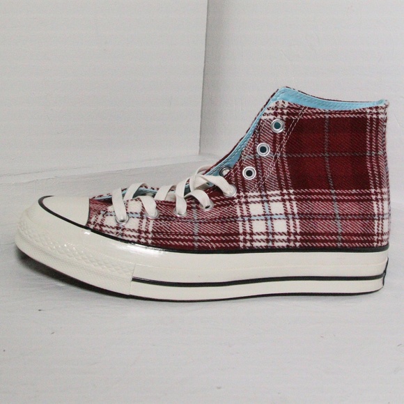 Converse Chuck 70 Red Elevated Plaid High Tops - Picture 2 of 6